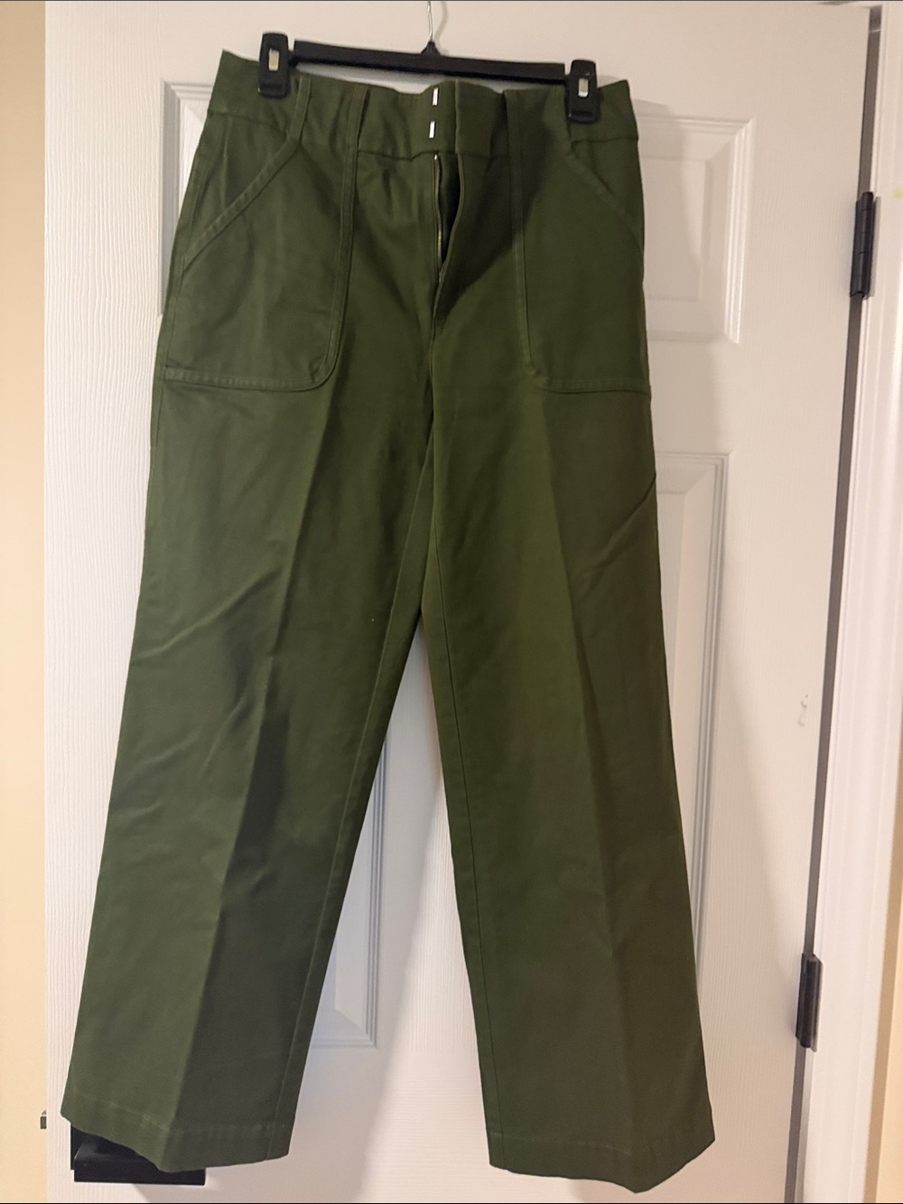 LOFT Olive Green Straight-Leg Chinos